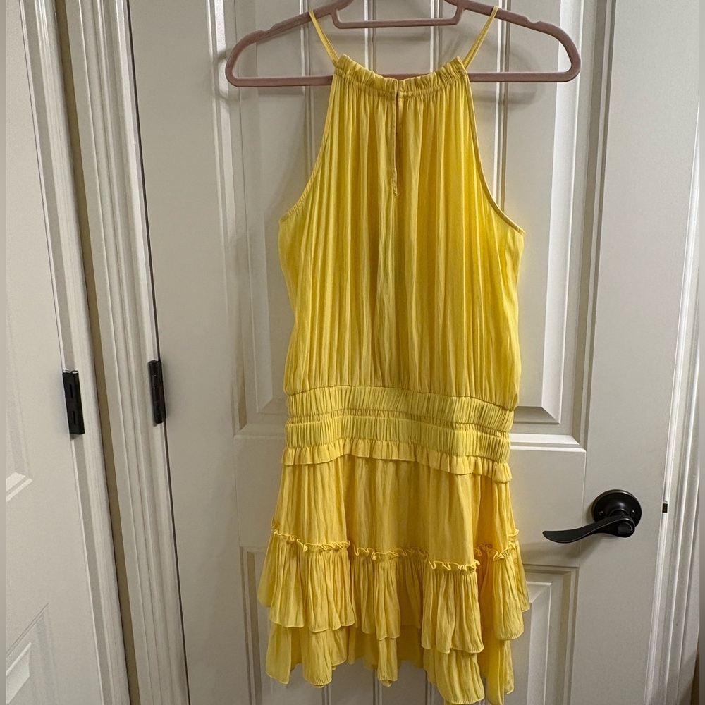 NWT Ramy Brook Women's Harley Lemon Yellow Sleeveless Mini Dress Size S - Picture 3 of 13
